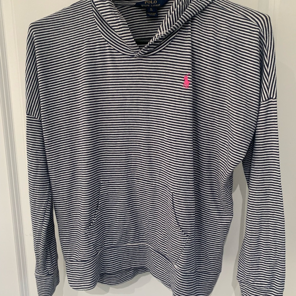 Polo by Ralph Lauren kids Navy and White Striped Sweater A3